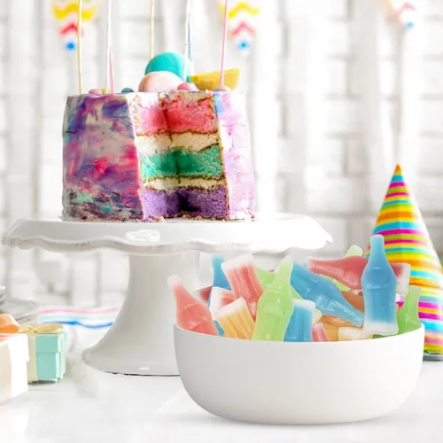 Vista 5 de Dulce de Cera en Botella, Bolsa de 8 OZ (½ LB), Dulces Retro y Nostalgicos con Centro Líquido Frutal, Snack de Tendencia de TikTok