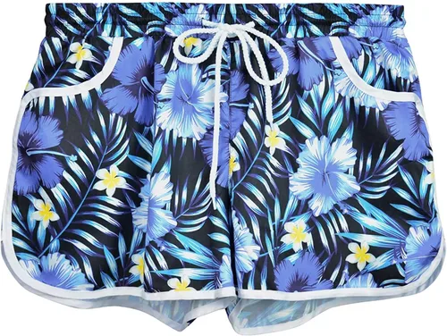 Vista 5 de DASAYO Women Floral Print Summer Beach Casual Shorts Tie Waist Short Pants Light Sports Cute Biker Running Short with Pockets