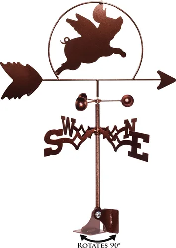 Vista 2 de SWEN Products Flying Pig Piggy Veleta (montaje ajustable incluido)