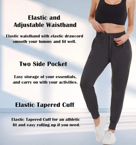 Vista 4 de FULLSOFT Paquete de 3 pantalones deportivos para mujer con bolsillos, leggings atléticos para entrenamiento, yoga, correr