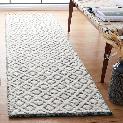 Vista 19 de SAFAVIEH Vermont Collection - Alfombra decorativa de 2 pies 3 pulgadas x 4 pies, marfil y negro, lana hecha a mano, ideal para zonas de alto tráfico