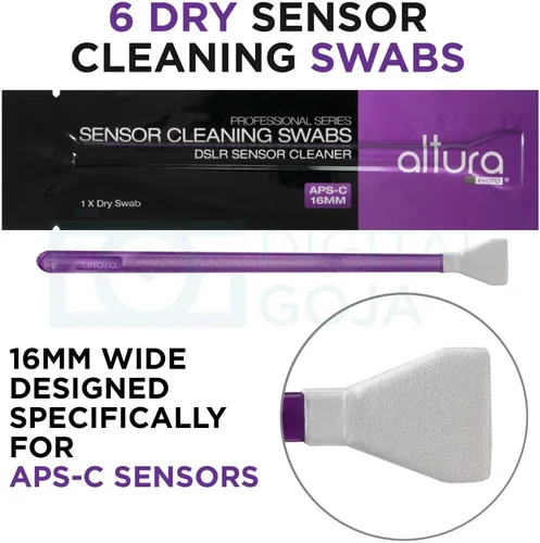 Vista 4 de Altura Photo Kit profesional de limpieza de cámara para cámaras DSLR APS-C y sin espejo, limpiador de lentes y sensores, incluye funda, aerosol