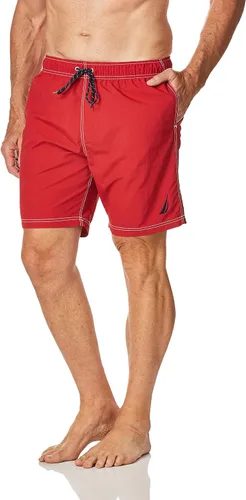 Vista 3 de Nautica Traje de baño para hombre, de secado rápido, con logotipo clásico