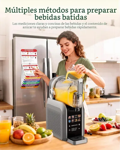 Vista 6 de Slushie Machine Receta magnética para nevera, libro de recetas de batidos contiene una variedad de recetas de batidos, libro de cocina de batidos