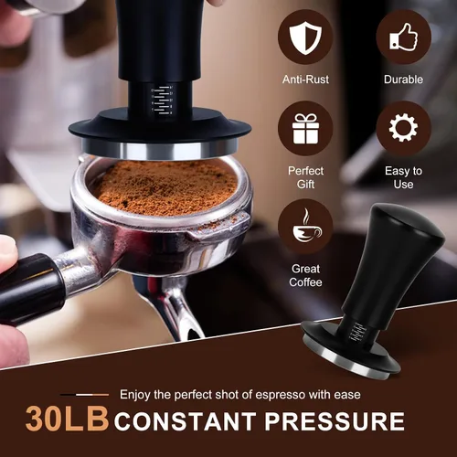 Vista 4 de Manipulador de café expreso de 2.087 in, manipulador de acero inoxidable, manipulador de expreso a presión constante, manipulador para máquina