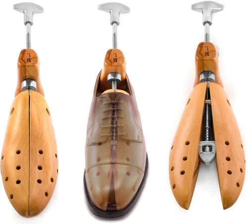 Vista 7 de HOUNDSBAY Bulldog - Camillador profesional de madera de 2 vías para mujer, ampliador de zapatos y expansor para mujeres con pies anchos, Natural