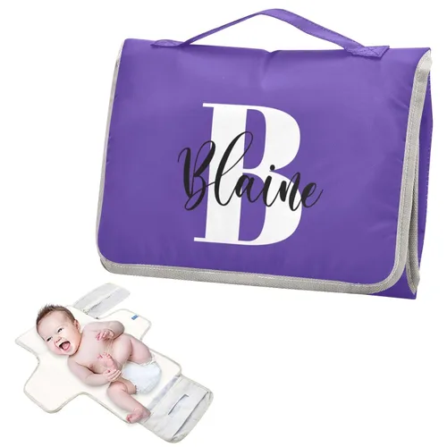 Vista 20 de Cambiador de pañales de bebé beige para niños pequeños, tapete portátil para cambiar pañales con bolsillo de almacenamiento para viajes, aparador