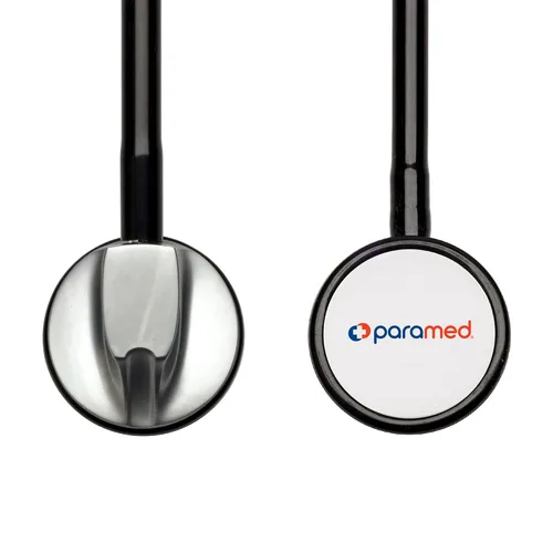Vista 4 de Estetoscopio PARAMED - Clásico de Cabeza Simple para Cardiología para Uso Médico y Clínico por Paramed - Adecuado para Enfermeras, Hombres, Mujeres
