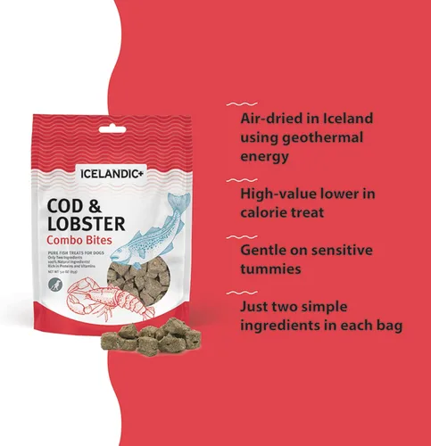 Vista 6 de Icelandic+ Bacalao y langosta Combo Bites - Golosinas para perros