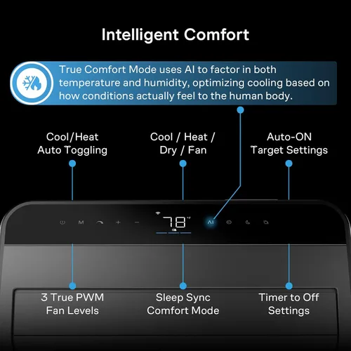 Vista 4 de AC Infinity Smart Portable Air Conditioner 5-in-1, All-Season Cool & Heat