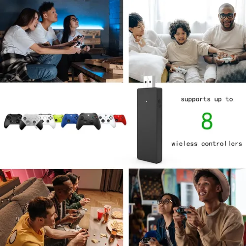 Vista 6 de Cenxaki Adaptador inalámbrico para controlador Xbox One Series funciona con Windows 78.110-1.0 versión