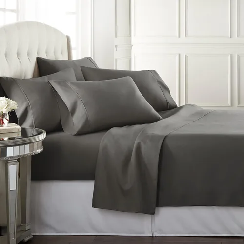 Vista 5 de Danjor Linens - Juego de sábanas tamaño completo para adolescentes, sábanas premium de hotel con 4 fundas de almohada, microfibra cepillada ligera