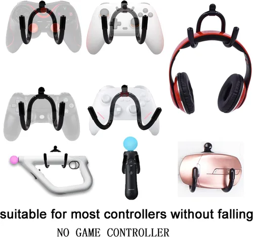 Vista 3 de YYST - Soporte de pared para mini controlador de juegos (4/PK), no incluye controlador, cubierta de tornillo incluida