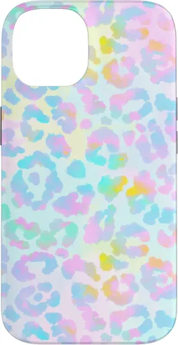 Vista 4 de Colorido lindo arco iris Tie Dye sirena Boho Leopard caso para iPhone 17