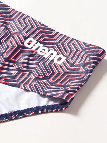 Vista 2 de ARENA Men's Team Color Print 3-inch Brief Athletic Training Swimsuit Bathing Suit