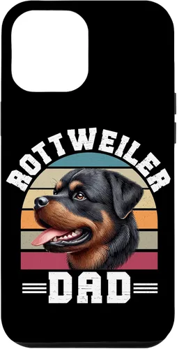 Vista 25 de Rottweiler Dad Rottie Father Dog Parent Father's Day Retro Case for iPhone 16