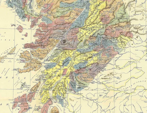 Vista 2 de Regalos escoceses - Mapa del clan de Escocia 1587-1594 - Locations Landowner Highland publicado en 1899 - Póster de historia - Decoración de arte