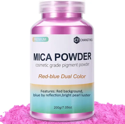 Vista 10 de CHANGTIKEJI Polvo de Mica, 24 Colores - 10g/Botella de Polvo de Pigmento Natural para Resina Epoxy, Fabricación de Jabón, Velas, Brillo de Labios