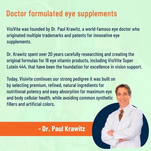 Vista 8 de VisiVite Super Lutein 444 - Vitaminas para los ojos únicas y claras – Vitaminas de luteína Max Vision para los ojos – Zeaxantina más luteína