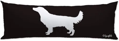 Vista 12 de Funda de almohada con silueta de galgo italiano, color blanco, con cremallera, para decoración del hogar, sofá, cama, 20 x 54 pulgadas 10