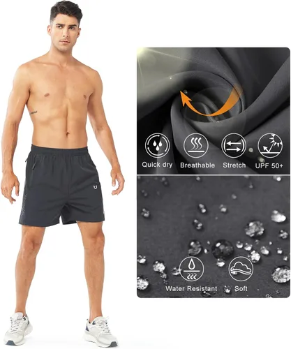 Vista 4 de NORTHYARD - Pantalones cortos deportivos para correr para hombres, ligeros, de secado rápido, 7, 5 o 9 pulgadas, para senderismo, deportes, gimnasio
