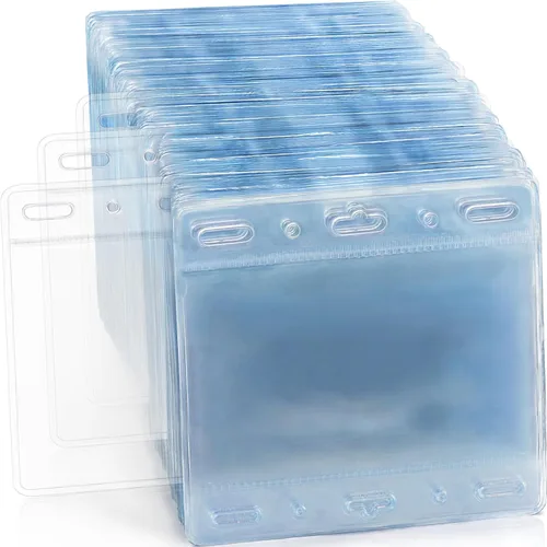 Vista 9 de EcoEarth Protector de tarjetas horizontal con borde suave (grande 4 x 3, paquete de 10) bolsa de plástico transparente para portatarjetas