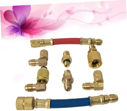 Vista 9 de Kit de conector de acoplador para coche r aire acondicionado adaptador manguera de alta gama acondicionado Conversión colector