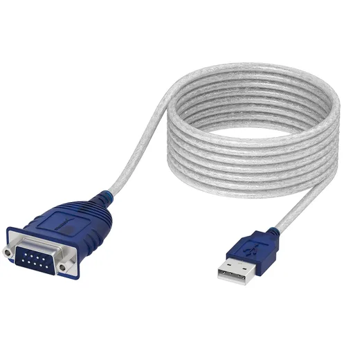 Vista 10 de SABRENT Cable convertidor USB 2.0 a serie (9 pines) DB 9 RS 232, chipset Prolific, HEXNUTS