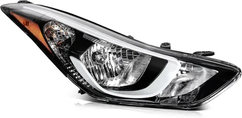 Vista 9 de Conjunto de faros delanteros LSAILON para Hyundai Sonata 2011-2014 Carcasa negra+92101-3Q000+luz alta: H1