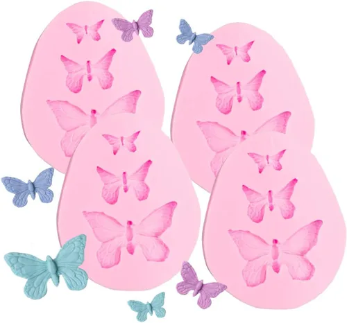 Vista 8 de Molde de mariposa de silicona para Chololate Mariposa Fondant Candy Molds Molde para hornear pasteles caseros DIY