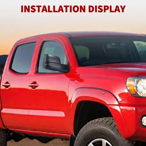 Vista 5 de YITAMOTOR Espejo de remolque compatible con Tacoma 2005 2006 2007 2008 2009 2010 2011 2012 2013 2014 2015 Espejo lateral plegable manualmente