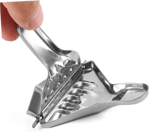 Vista 4 de Exprimidor manual de limón de acero inoxidable 2pcs para la prensa de frutas de la cocina del hogar con extracción y diseño eficientes de jugo