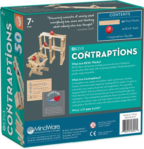 Vista 6 de Conjunto Contraptions de 50 piezas de tablitas de Keva