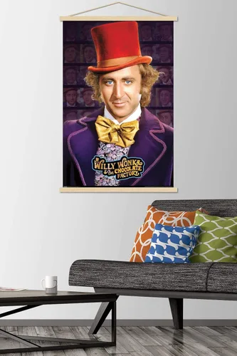 Vista 2 de Trends International Willy Wonka And The Chocolate Factory - Póster de pared de Willy Wonka, 22.375 x 34 pulgadas, paquete de impresión premium
