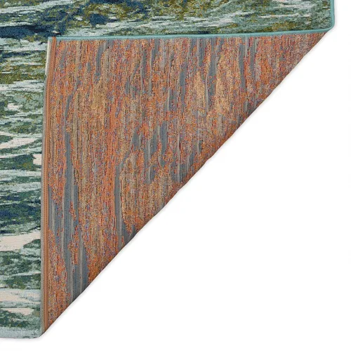 Vista 5 de Liora Manne Marina - Alfombra de área duradera de mezcla sintética tejida a máquina para interiores/exteriores - Gráfico contemporáneo océano global