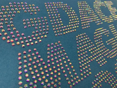 Vista 4 de Plantilla de diamantes de imitación Metarial Magic Sticky Flock autoadhesivo de diamantes de imitación en rollo para máquina de corte de 12 pulgadas