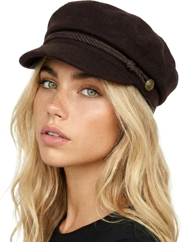 Vista 22 de Funky Junque Gorra de pescador griego, gorra de algodón para panaderos Floral - Denim