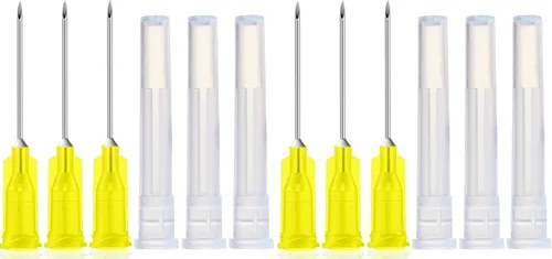 Vista 18 de Paquete de 100 unidades de aguja de inyección estéril desechable de 18 Ga, 1 pulgada, con tapa para accesorios de dispensación científica e