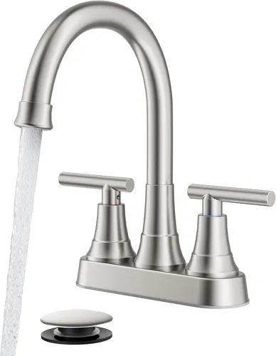 Vista 33 de FORIOUS Juego central de grifos de baño negros y dorados, grifo comercial Negro y dorado