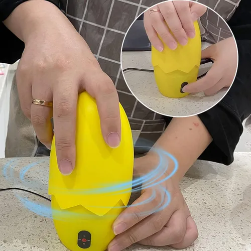 Vista 6 de Golden Egg Maker, agitador eléctrico para huevos dorados duros (amarillo)