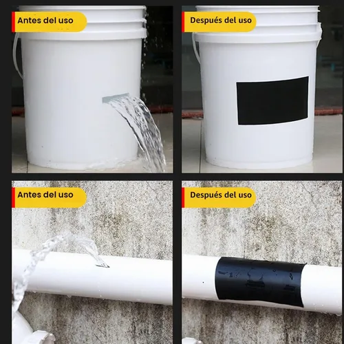 Vista 5 de WELSTIK Cinta impermeable para reparación de fugas, color negro, 4 x 60 pulgadas