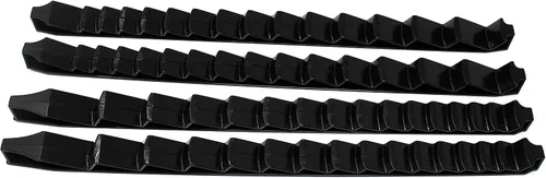 Vista 3 de JSP Manufacturing Plástico de perfil bajo 30 herramienta llave organizador riel 4 piezas conjunto - multicolor (negro)