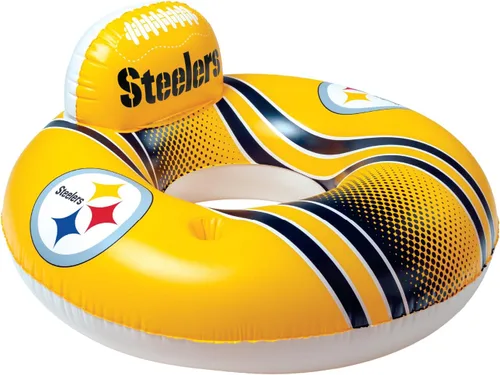 Vista 8 de BigMouth 42” Inflatable Pool Floats Officially Licensed NFL Fan Gear Merchandise Back Support Inner Tube for Adults and Teens