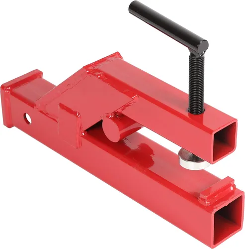 Vista 2 de Abrazadera en enganche de remolque Receptor de 2" Montaje en bola Bobcat Deere Tractor Cubo Rojo