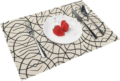 Vista 12 de Rectangular Placemats Set of 4, Heat Resistant Dream Candy Mountains Printed Kitchen Dining Table Mats