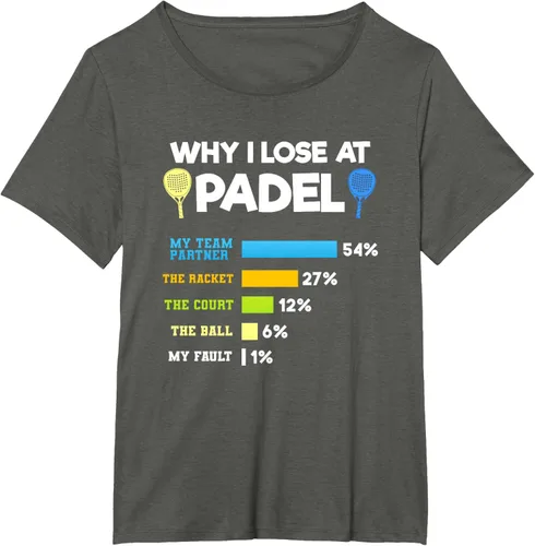 Vista 46 de Camiseta Why I Lose At Padel Answers Not My Fault