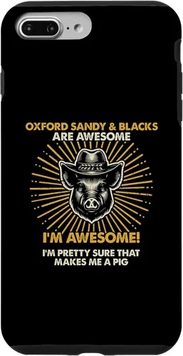 Vista 9 de iPhone 15 Pig Dad Mom Awesome - Farmer Breeder Oxford Sandy And Blacks Case