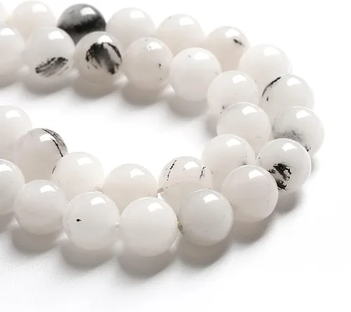Vista 103 de 4MM 86 piezas Cuentas sueltas de piedra natural de amazonita calcedonia para hacer joyería DIY Pulsera Collar 1 hebra