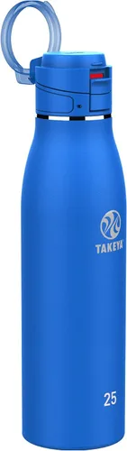 Vista 11 de Takeya Traveler - Taza de café de viaje de acero inoxidable con tapa abatible (17 onzas, rubor), taza aislada a prueba de fugas para café y té