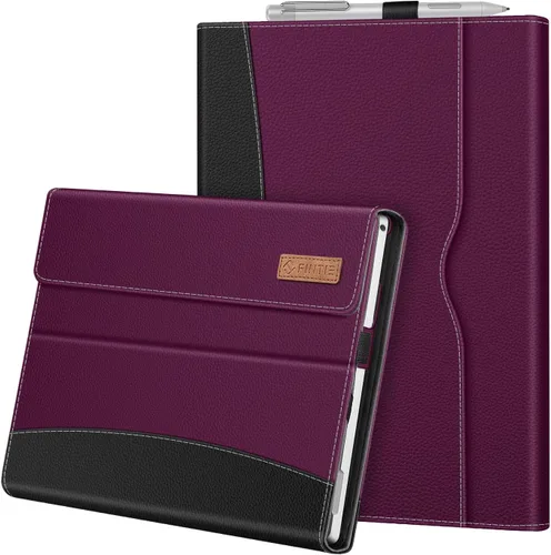Vista 14 de Funda Fintie para Microsoft Surface Pro 7 Plus, Surface Pro 7/6/5/4/3 de 12,3 pulgadas - Cubierta de negocios tipo portafolio con bolsillo, Negro